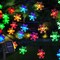 Dazzle Bright 100 LED Solar Christmas Snowflake Lights Outdoor, 39 FT Solar Powered Snowflake String Lights Waterproof for Xmas Tree, Holiday, Wedding Party, Patio Decorations (Multi Color)